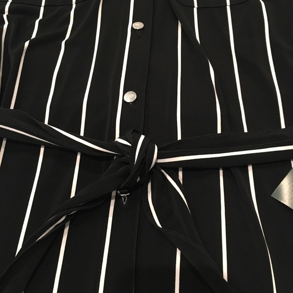 LAUREN RALPH LAUREN STRIPED JERSEY SHIRTDRESS